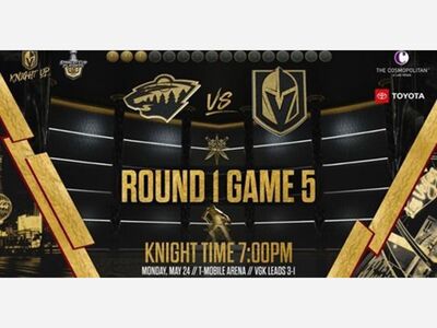 Vegas Golden Knights Host Wild in the Fortress Tonight Hoping to Close Out First Round Series